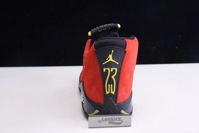 Cheap TBkick Jordan 14 654459-670 Retro Air Red Challenge 0813